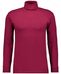 RAGMAN Rollkragenshirt Langarmshirt Unterzieh Rolli Rosa/Dunkelrot/Lila
