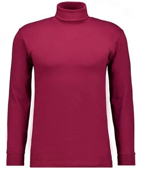RAGMAN Rollkragenshirt Langarmshirt Unterzieh Rolli Rosa/Dunkelrot/Lila