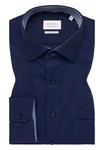 Eterna Langarmhemd Modern Fit Dunkelblau/Hellblau/Blau