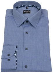 MARVELIS Businesshemd Body Fit Kentkragen Dunkelblau/Grau/Blau/Hellblau