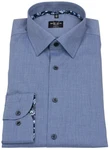 MARVELIS Businesshemd Body Fit Kentkragen Dunkelblau/Grau/Blau/Hellblau