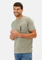 camel active T-Shirt mit Cooling Effekt Dunkelgrün/Khaki/Grau