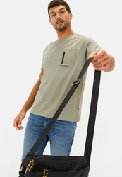 camel active T-Shirt mit Cooling Effekt Dunkelgrün/Khaki/Grau