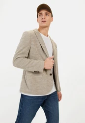 camel active Jerseysakko mit 2-Knopf-Verschluss Blazer Khaki/Beige/Braun