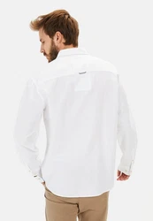 camel active Langarmhemd Kentkragen Weiß/Creme
