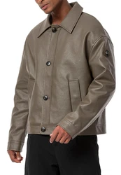 RedBridge Lederimitatjacke Urban Style Braun/Grau/Khaki/Beige