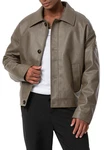 RedBridge Lederimitatjacke Urban Style Braun/Grau/Khaki/Beige