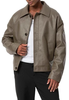 RedBridge Lederimitatjacke Urban Style Braun/Grau/Khaki/Beige
