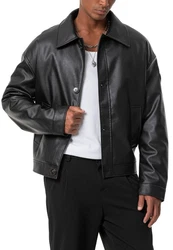 RedBridge Lederimitatjacke Urban Style Schwarz/Dunkelgrau