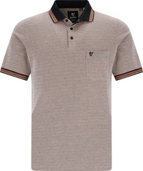 Hajo Sweatshirt Herren-Poloshirt Piqu Uni Beige/Braun/Grau/Rot