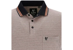 Hajo Sweatshirt Herren-Poloshirt Piqu Uni Beige/Braun/Grau/Rot