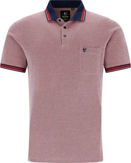 Hajo Sweatshirt Herren-Poloshirt Piqu Uni Rot/Rosa/Lila/Bordeaux