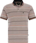 Hajo Sweatshirt Herren-Poloshirt Piqu  Streifen Braun/Rot/Beige
