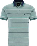 Hajo Sweatshirt Herren-Poloshirt Piqu  Streifen Grün/Türkis