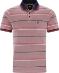 Hajo Sweatshirt Herren-Poloshirt Piqu  Streifen Rot/Lila/Bordeaux