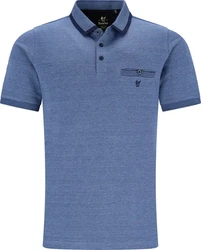 Hajo Sweatshirt Herren-Poloshirt Uni Blau/Hellblau/Dunkelblau