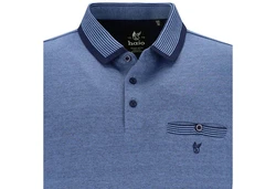 Hajo Sweatshirt Herren-Poloshirt Uni Blau/Hellblau/Dunkelblau