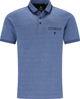 Hajo Sweatshirt Herren-Poloshirt Uni Blau/Hellblau/Dunkelblau