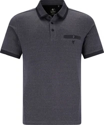 Hajo Sweatshirt Herren-Poloshirt Uni Dunkelblau/Dunkelgrau/Grau/Schwarz