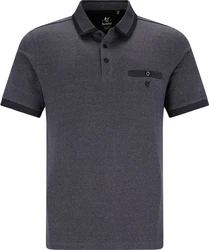 Hajo Sweatshirt Herren-Poloshirt Uni Dunkelblau/Dunkelgrau/Grau/Schwarz