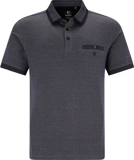 Hajo Sweatshirt Herren-Poloshirt Uni Dunkelblau/Dunkelgrau/Grau/Schwarz