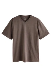 T-Shirt Essential T-Shirt mit V-Ausschnitt aus Baumwolle (1-tlg)