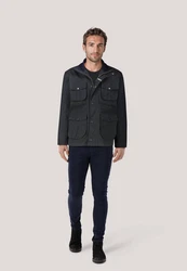 Barbour Outdoorjacke SANDERLING (1-St) Dunkelblau/Schwarz/Dunkelgrau/Grau