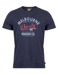 ROADSIGN australia T-Shirt Varsity Melbourne-Print Dunkelblau/Braun/Blau