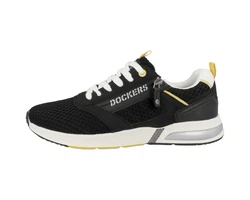 Dockers by Gerli Schnürschuh Sneaker Schwarz/Grau/Gelb