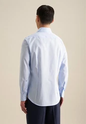 seidensticker Businesshemd Slim Langarm Kentkragen Uni Blau/Hellblau