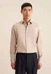 Seidensticker Businesshemd Slim Kentkragen Uni Beige/Khaki/Braun