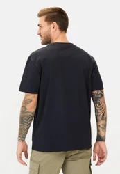 camel active T-Shirt aus Organic Cotton Dunkelblau/Hellblau/Schwarz