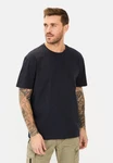 camel active T-Shirt aus Organic Cotton Dunkelblau/Hellblau/Schwarz