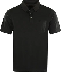 Hajo Sweatshirt Herren-Poloshirt Uni Schwarz/Grau