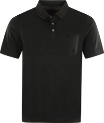 Hajo Sweatshirt Herren-Poloshirt Uni Schwarz/Grau