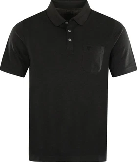 Hajo Sweatshirt Herren-Poloshirt Uni Schwarz/Grau