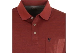 Hajo Sweatshirt Herren-Poloshirt Uni Rot/Bordeaux/Dunkelrot/Braun