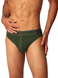 Skiny Slip Herren Brasil Basic Retro (2-St) Dunkelgrün/Khaki/Grün