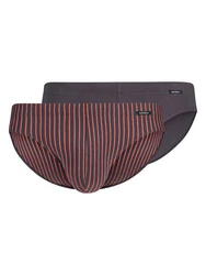 Skiny Slip Herren 2er Pack Brasil Briefs Lila/Bordeaux/Dunkelrot