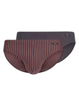Skiny Slip Herren 2er Pack Brasil Briefs Lila/Bordeaux/Dunkelrot