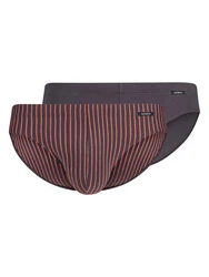 Skiny Slip Herren 2er Pack Brasil Briefs Lila/Bordeaux/Dunkelrot