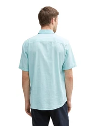 TOM TAILOR Leinenhemd 1045098 Blau/Hellblau/Grün/Türkis