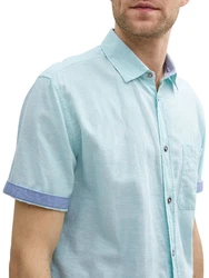 TOM TAILOR Leinenhemd 1045098 Blau/Hellblau/Grün/Türkis