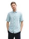 TOM TAILOR Leinenhemd 1045098 Blau/Hellblau/Grün/Türkis