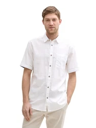 TOM TAILOR Leinenhemd 1045098 Weiß/Creme