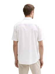TOM TAILOR Leinenhemd 1045098 Weiß/Creme
