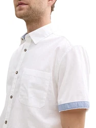 TOM TAILOR Leinenhemd 1045098 Weiß/Creme