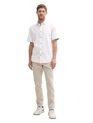TOM TAILOR Leinenhemd 1045098 Weiß/Creme