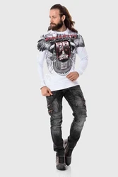 Cipo & Baxx T-Shirt Sweatshirts Print Blau/Weiß/Lila