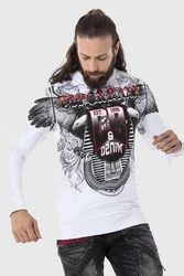 Cipo & Baxx T-Shirt Sweatshirts Print Blau/Weiß/Lila